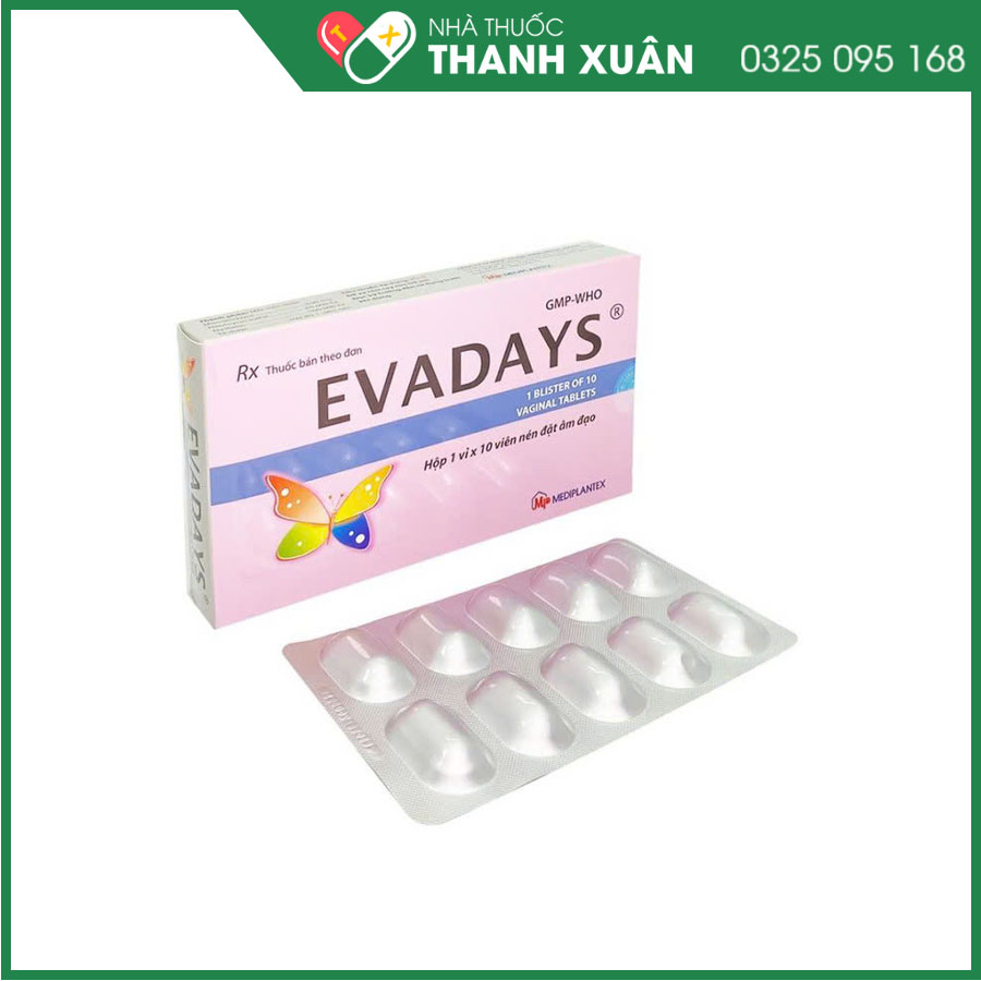 Evadays điều trị nhiễm nấm âm đạo, viêm âm đạo